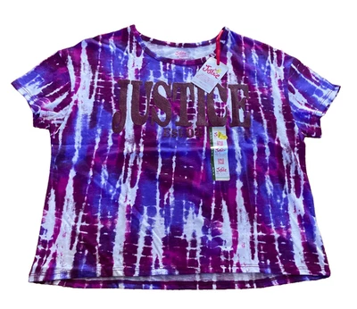 NUEVA Camiseta Niña JUSTICIA 16/18 Top Morado/Rosa Foto 1 de 4