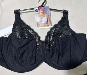 M&S FABULOUS AMELIA LACE  UNDERWIRED FULL CUP Bra In BLACK Size 40G - Picture 1 of 11