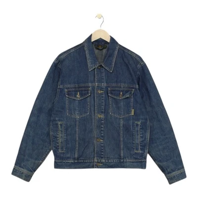 Vintage Timberland Denim Jacket Mens Size M Blue Trucker Collared Cotton - Image 1 of 4