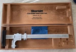 Starrett #255 Flush Reading Vernier Height Gage 20" Chrome Finish Hardened Bar - Picture 1 of 6