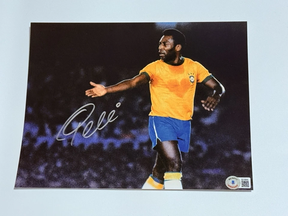 Foto firmada por Pelé autografiada 8x10 autógrafo Beckett fútbol Brasil Foto 1 de 1