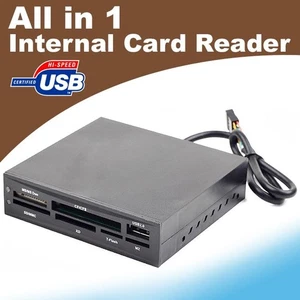 CARD READER LETTORE INTERNO SCHEDE 3.5 ALL USB SD XD TF MS MICRO IN VANO FLOPPY - Imagen 1 de 3