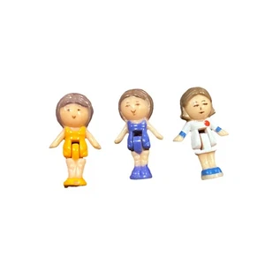 Polly Pocket Tiny  Replacements Set 3 Vintage Figures Dolls Late 80’s Early 90 - Picture 1 of 8