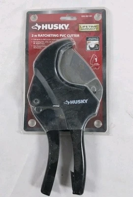NEW! - HUSKY 2 in. Ratcheting PVC Cutter | + CPVC, PP, PEX, PE piping | 1-Handed - Image 1 of 2