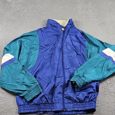 Chaqueta cortavientos grande vintage solo para miembros de nailon retro cremallera años 90 Foto 1 de 4