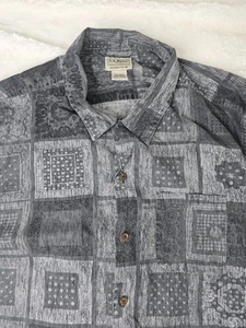 LL Bean Button Up Shirt Blue Slightly Fitted Cotton 510011 Camp Shirt XL - Picture 1 of 9