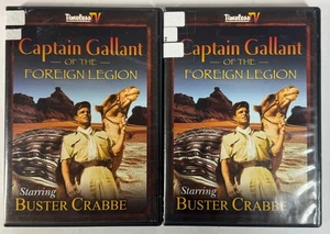 Captain Gallant Of The Foreign Legion Buster Crabbe DVD Classic Adventure Pair - Picture 1 of 6