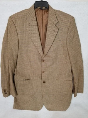 Blazer geométrico marrón 42L GIOVANNI TONELLA AntoNelli mezcla lana/seda hecho en Italia Foto 1 de 4