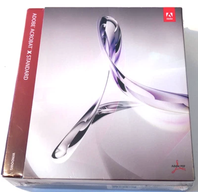 Adobe Acrobat X Standard Windows PC: Full Version 2010 New - Factory Sealed - Image 1 of 4