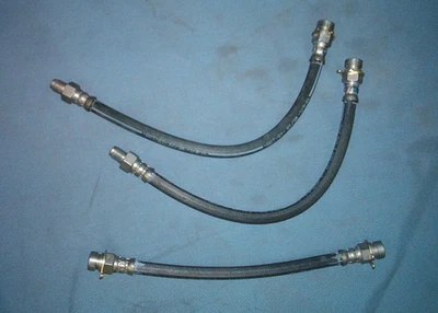 Conjunto de mangueira de freio Ford Mustang 3 mangueiras dianteiras e traseiras 1965 1966 fabricado nos EUA - Imagem 1 de 4