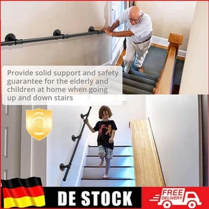 335cm Handlauf Treppengeländer Geländer Wandhandlauf Wasserrohr Handlauf Fest DE - Bild 1 von 15