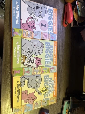 Set Of Three Piggy And Elephant Books By Mo Willems Foto 1 de 4