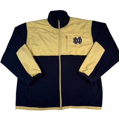 Notre Dame Fighting Irish Genuine Stuff Fleece Pullover Jacket Mens XL - Image 1 of 4