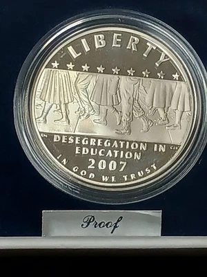 2007 Little Rock Cent. HS Desegregation SILVER Dollar - Image 1 of 4