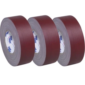 Tape Logic 11 Mil Gaffers Tape Burgundy 2" x 60 yard Roll (3 Pack) - Picture 1 of 1
