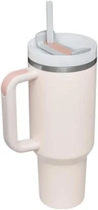 Stainless Steel Tumbler With Handle 40 oz Travel Mug Straw Covers Cup with Lid - Picture 1 of 3