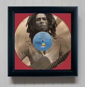 Bob Marley KAYA Gold Record Etched LP Shadowbox Display - Picture 1 of 3
