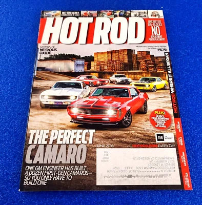 HOT ROD: THE PERFECT CAMARO A DOZEN FIRST-GEN CAMAROS JUNE 2016 MAGAZINE - Image 1 of 4