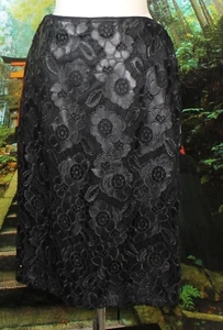 100% LEATHER  SKIRT  Sz.  SMALL  BLACK - Picture 1 of 1