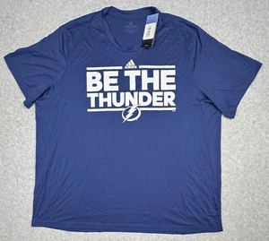 Adidas Tampa Bay Lightning NHLHockey Men’s T-Shirt Blue Creator Tee Size 2XL NWT - Picture 1 of 7