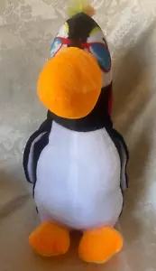 National Priza y Toy Penguin Peluche con Auriculares Rainbow Mohawk 11" Nuevo sin etiquetas - Imagen 1 de 5