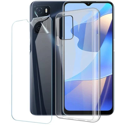 MIXROOM Custodia Cover case per OPPO A54s in TPU silicone Morbido Trasparente