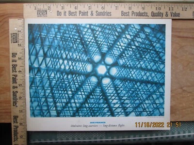 Folleto folleto mapas vuelos larga distancia Air France Foto 1 de 4