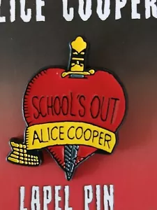 Spilla risvolto Alice Cooper Schools limitata 1" x 1. 1/2" Metallo - Foto 1 di 4