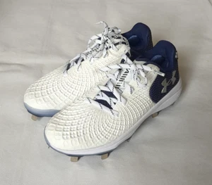 Under Armour Glyde 2 MT Metall Softballschuhe Damen 6,5 weiß blau neu ohne Karton - Bild 1 von 14
