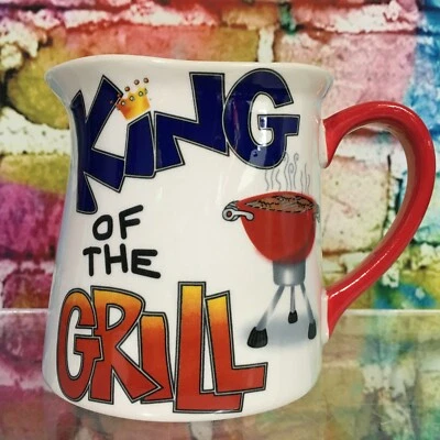 KING OF THE GRILL Coffee Mug Sauce Cup BBQ Outdoor Backyard Cooking Dad Father Foto 1 de 4