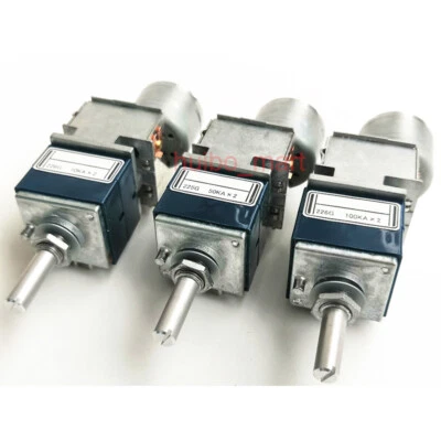 ALPS RK27 Motor Potentiometer Double A10K A50K A100K 6pins Round Shaft HIFI DIY - Image 1 of 4