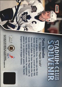 1999-00 (BLUES) Stadium Club Souvenirs #SMS Mats Sundin J