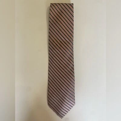 Corbata a rayas rosa Claiborne Foto 1 de 3