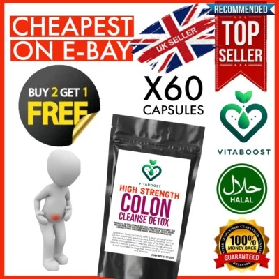 60 Max Cleanse Pro Colon Cleanse Detox Plus Free Weight Loss Dieting Tips - Image 1 of 3