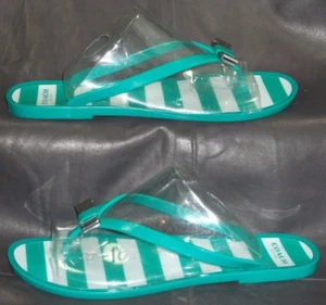 Coach Landon Women's green jelly thong slide flip flop sandals shoes size US 7B - Picture 1 of 6