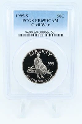 1995-S PCGS PR69DCAM Civil War Modern Commemorative Half Dollar Proof 50C - Image 1 of 2