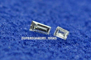 0.06 Ct 100% Natural Diamonds F/VVS Grade Loose Tapered Baguette Cut 2 PCS Lots - Picture 1 of 8