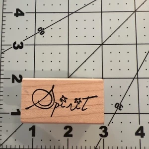 Magenta Rubber Stamp New “Spirt” With Stars - Picture 1 of 3