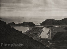 1929 TAIWAN Original Photo Gravure SUO HARBOR EAST COAST Seascape Art By GRAEFE