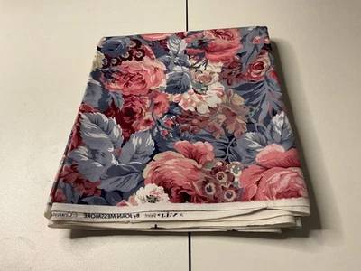 Tecido de algodão estilo vitoriano VIP Cranston 2 jardas repolho rosas Joan Messmore 44"" - Imagem 1 de 4