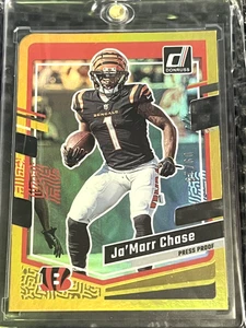 Panini NFL Ja'Marr Chase Bengals Diecut Press Proof /25 Gold Donruss 2023 Footba - Bild 1 von 2
