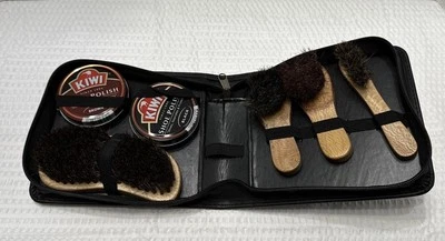 Kit de viaje Kiwi Polish vintage para hombre cepillos para brillo de zapatos Foto 1 de 4