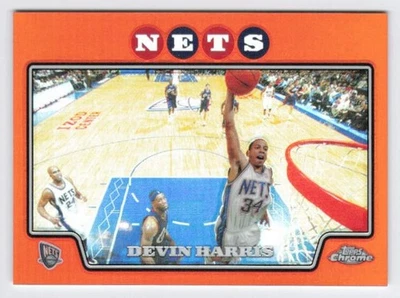 Refrator 2008-09 Devin Harris Topps Chrome laranja /499 #78 redes - Imagem 1 de 3