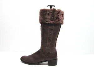 Reneé Made in Italy Winterstiefel braun Leder Lammfell Bündchen Damengröße 8 - Bild 1 von 9