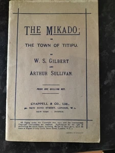 The Mikado or The Town of Titipu * Gilbert & Sullivan * Script & song lyrics* - Imagen 1 de 4