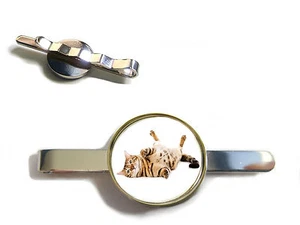 YOUR CUSTOM DESIGN PETS KIDS CHILDREN WEDDING TIE SLIDE BADGE GRIP PIN BAR GIFT - Picture 1 of 1
