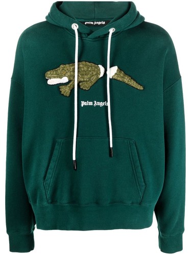 Palm Angels embroidered cotton hoodie