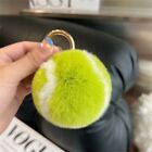 Real Rabbit Fur Tennis Keychain Metal Ring Tennis Plush Pendant  School Bag