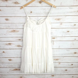 Rebecca Taylor Dress 4 White Minidress Sleeveless Beach Wedding Bachlorette - Picture 1 of 5