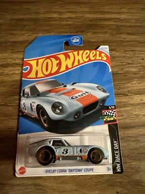 NEW 2024 Hot Wheels #122 SHELBY COBRA "DAYTONA" COUPE GULF OIL Race Day 5/10 - Image 1 of 3